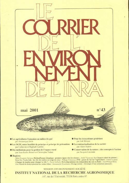 Livrenpoche : Le courrier de l'environnement de l'INRA n°43 - Collectif - Livre