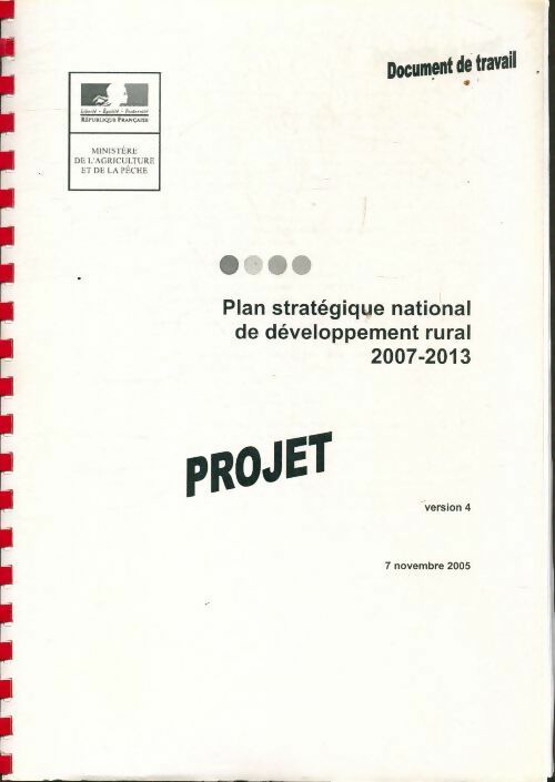Livrenpoche : Plan stratégique national de développement rural 2007-2013 - Collectif - Livre