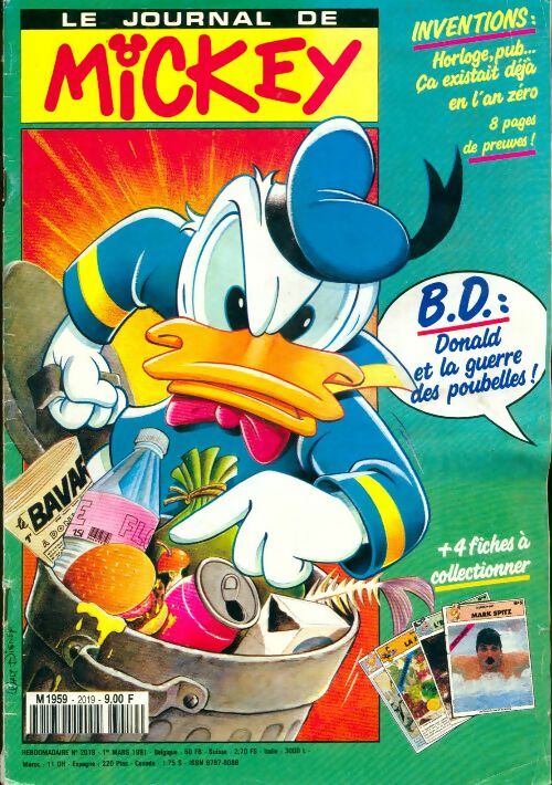 Livrenpoche : Le journal de Mickey n°2019 : BD : Donald et la guerre des poubelles - Collectif - Livre