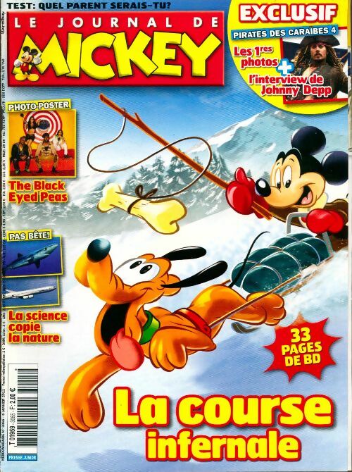 Livrenpoche : Le journal de Mickey n°3055 : La course infernale - Collectif - Livre