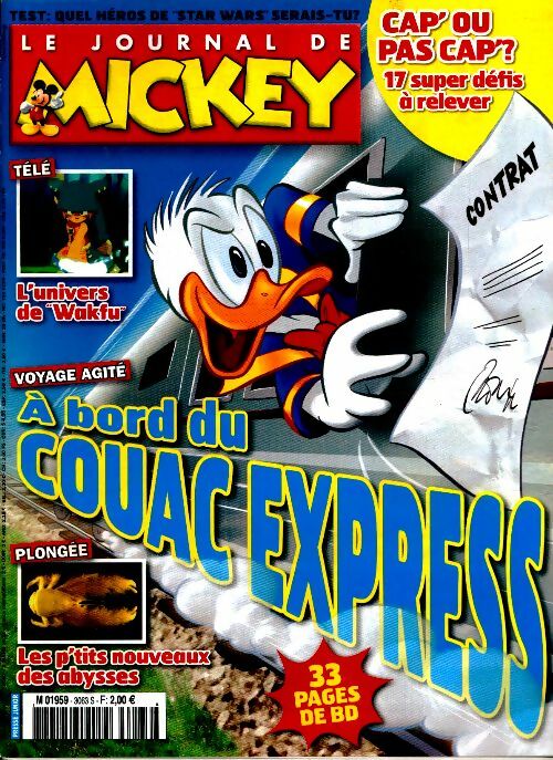 Livrenpoche : Le journal de Mickey n°3063 : A bord du Couac Express - Collectif - Livre