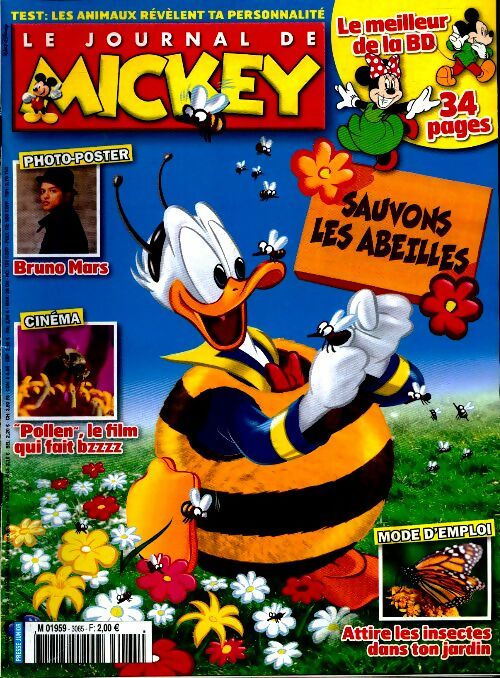 Livrenpoche : Le journal de Mickey n°3065 : Sauvons les abeilles - Collectif - Livre