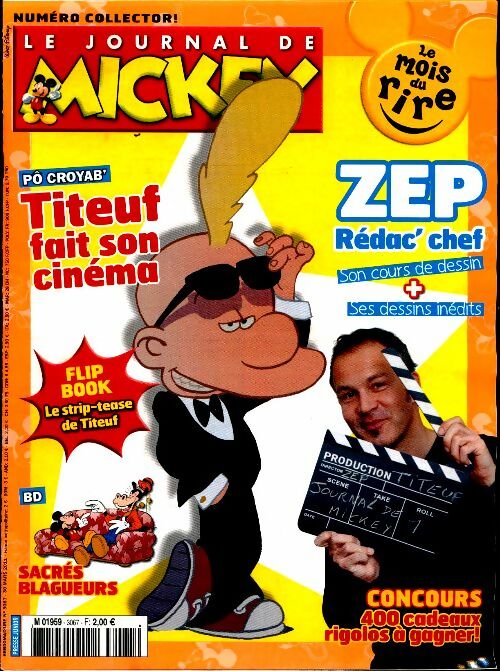 Livrenpoche : Le journal de Mickey n°3067 : Titeuf fait son cinéma - Collectif - Livre