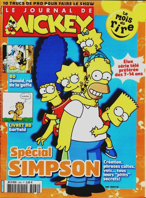 Livrenpoche : Le journal de Mickey n°3069 : Spécial Simpson - Collectif - Livre