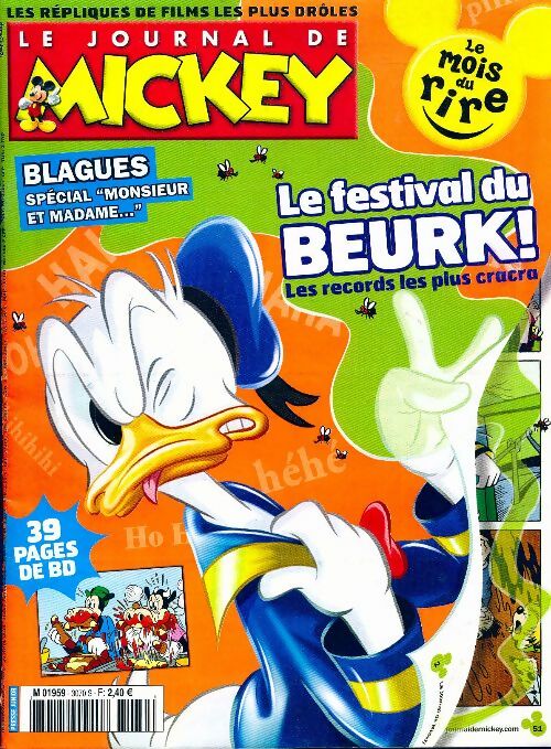Livrenpoche : Le journal de Mickey n°3070 : Le festival Beurk ! - Collectif - Livre