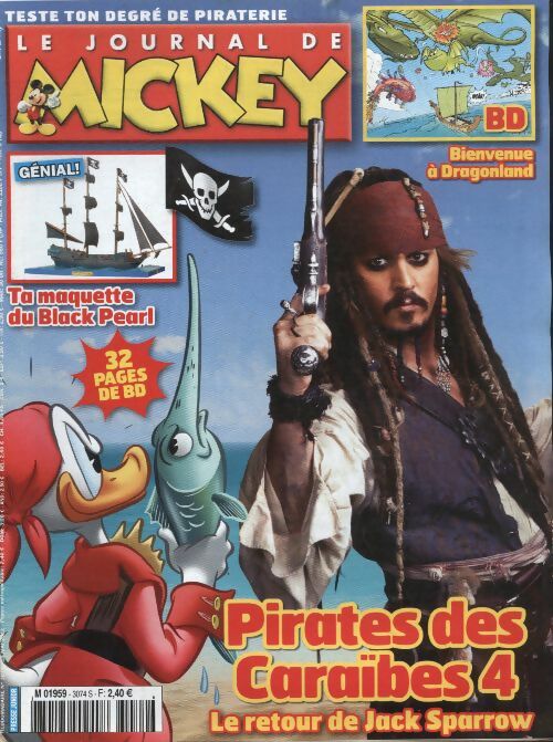 Livrenpoche : Le journal de Mickey n°3074 : Pirates de caraïbes 4 - Collectif - Livre