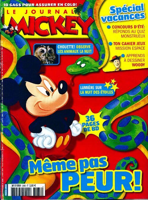 Livrenpoche : Le journal de Mickey n°3085 : Même pas peur ! - Collectif - Livre