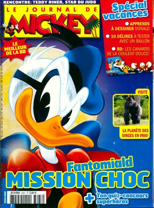 Livrenpoche : Le journal de Mickey n°3087 : Fantomiald mission choc - Collectif - Livre