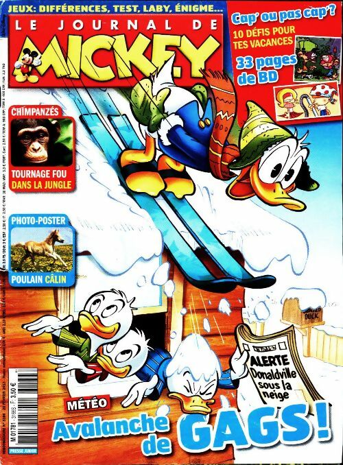Livrenpoche : Le journal de Mickey n°3166 : Avalanche de gags ! - Collectif - Livre