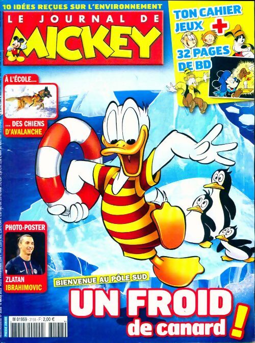 Livrenpoche : Le journal de Mickey n°3168 : Un froid de canard ! - Collectif - Livre