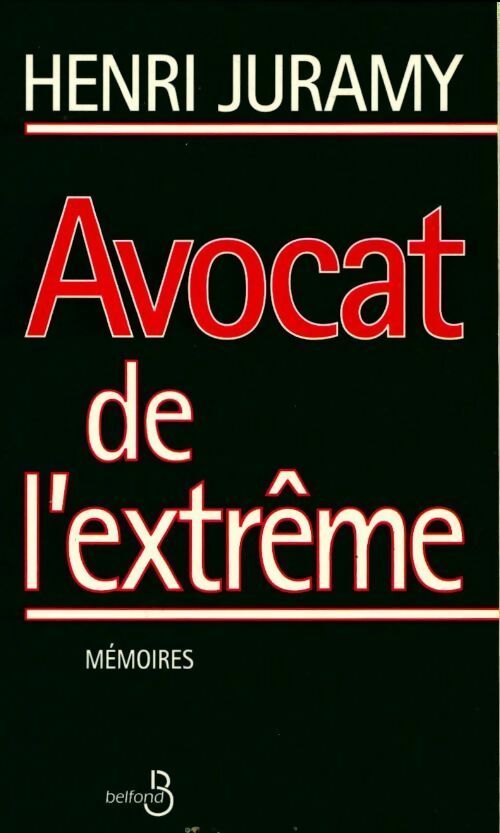 Livrenpoche : Avocat de l'extrême - Henri Juramy - Livre