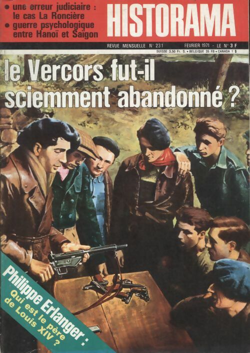 Livrenpoche : Historama n°231 : Le Vercors fut-il sciemment abandonné ? - Collectif - Livre