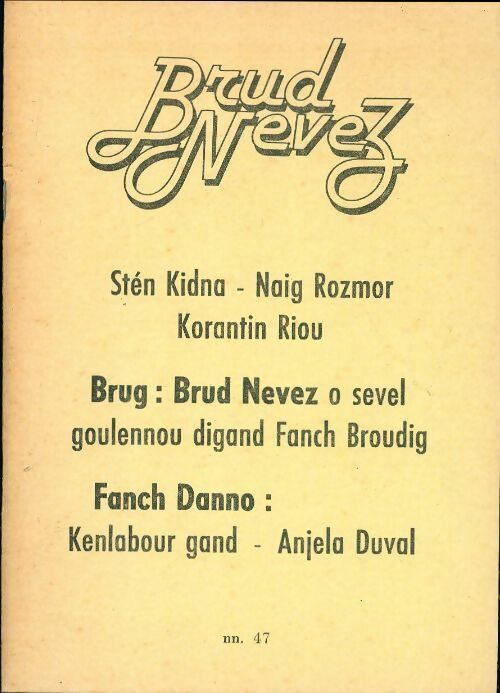 Livrenpoche : Brud nevez 1981 n°47 - Collectif - Livre