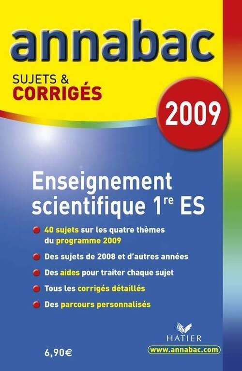 Livrenpoche : Enseignement scientifique 1e es : Sujets et corrigés - Sylvie Guérin-Bodeau - Livre