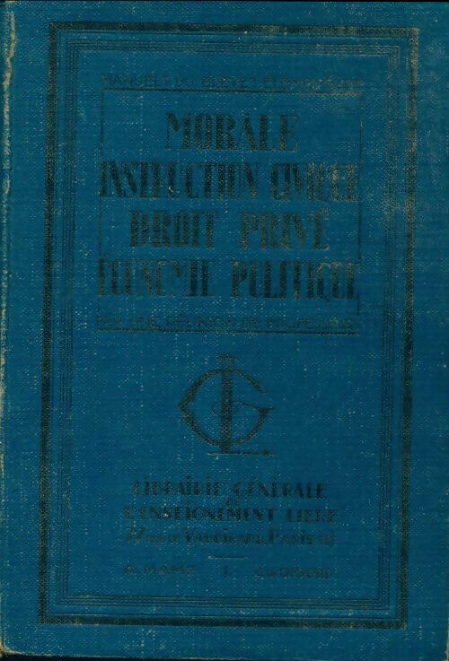 Livrenpoche : Morale, instruction civique, travail 4e - A. Souché - Livre