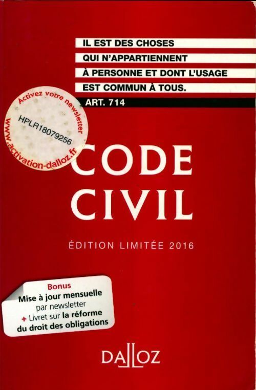 Livrenpoche : Code civil 2016 - Collectif - Livre