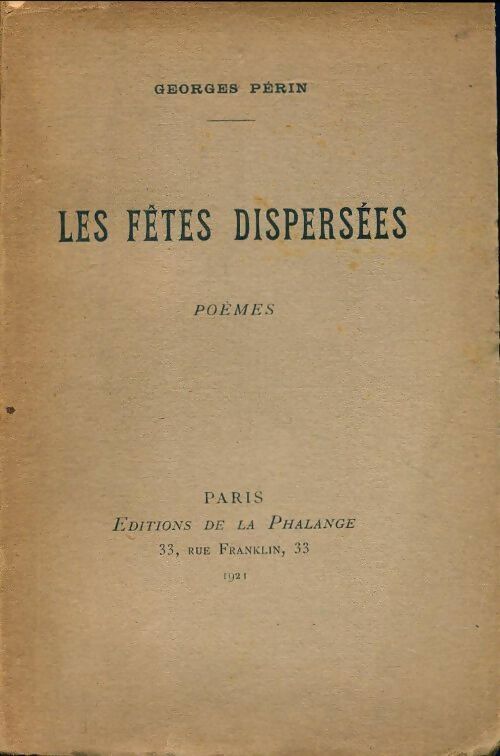 Livrenpoche : Les fêtes dispersées - Georges Perin - Livre