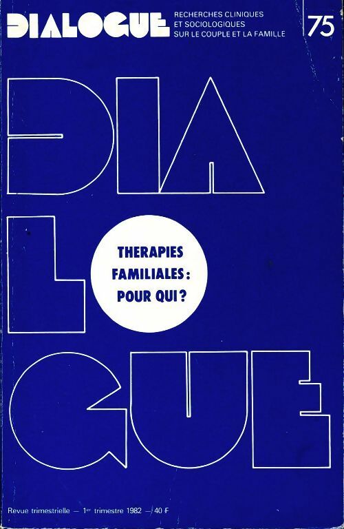 Livrenpoche : Dialogue n°75 - Collectif - Livre