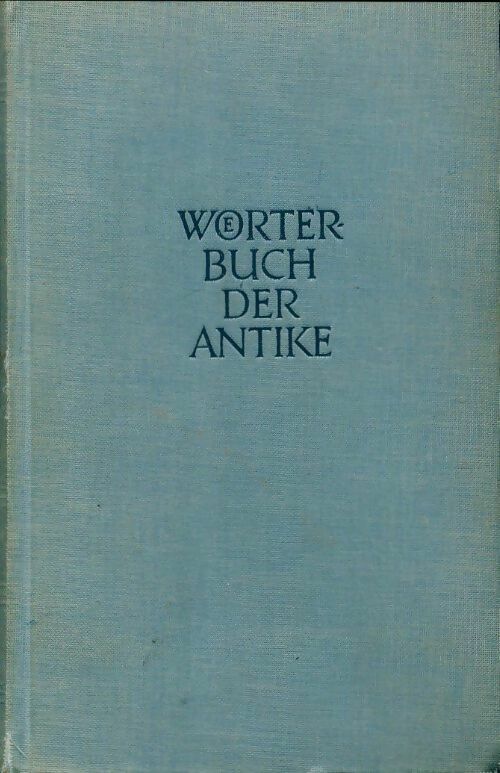Livrenpoche : Wörterbuch der antike - Hans Lamer - Livre