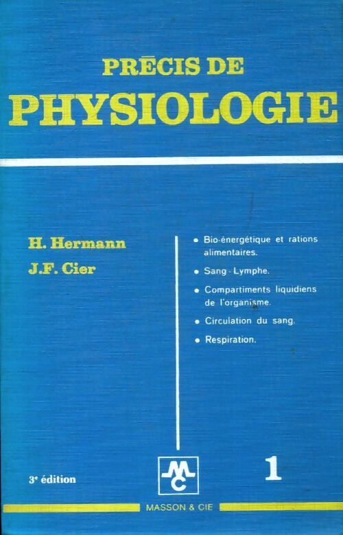 Livrenpoche : Précis de physiologie Tome I - H. Hermann - Livre