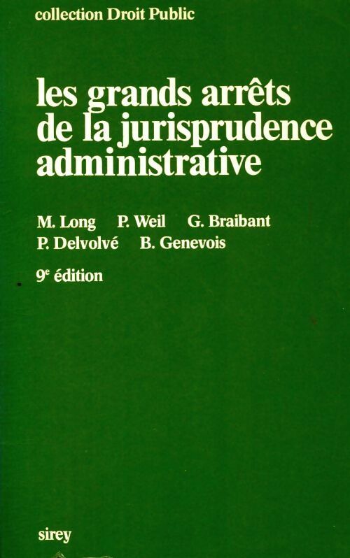 Livrenpoche : Les grands arrêts de la jurisprudence administrative - Collectif - Livre