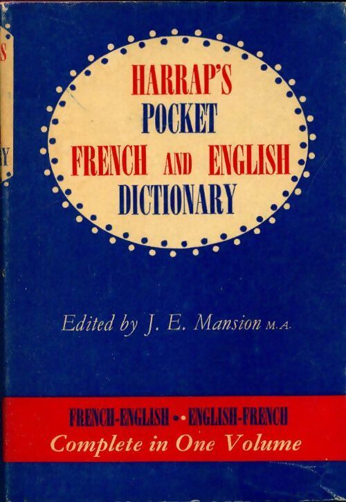 Livrenpoche : Harrap's shorter french and english dictionary - J. E Mansion - Livre
