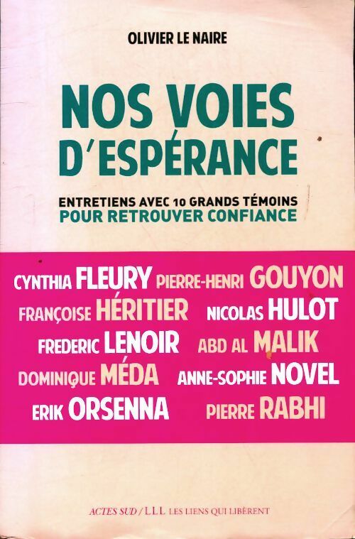 Livrenpoche : Nos voies d'espérance - Olivier Le Naire - Livre
