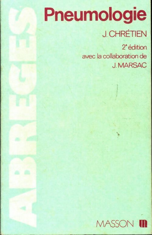 Livrenpoche : Pneumologie - Jean Marsac - Livre