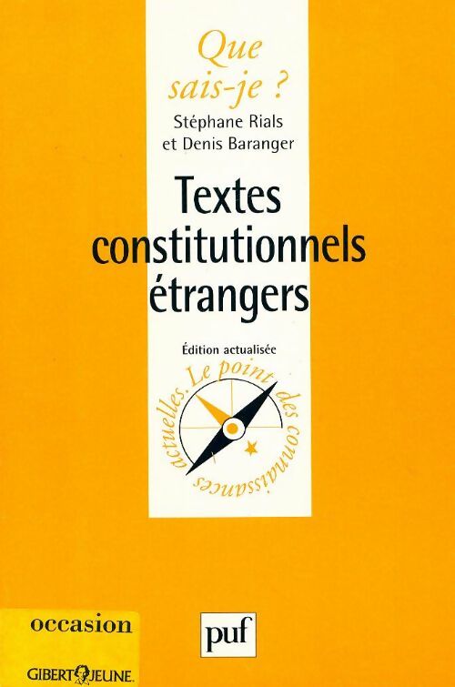 Livrenpoche : Textes constitutionnels étrangers - Stéphane Rials - Livre