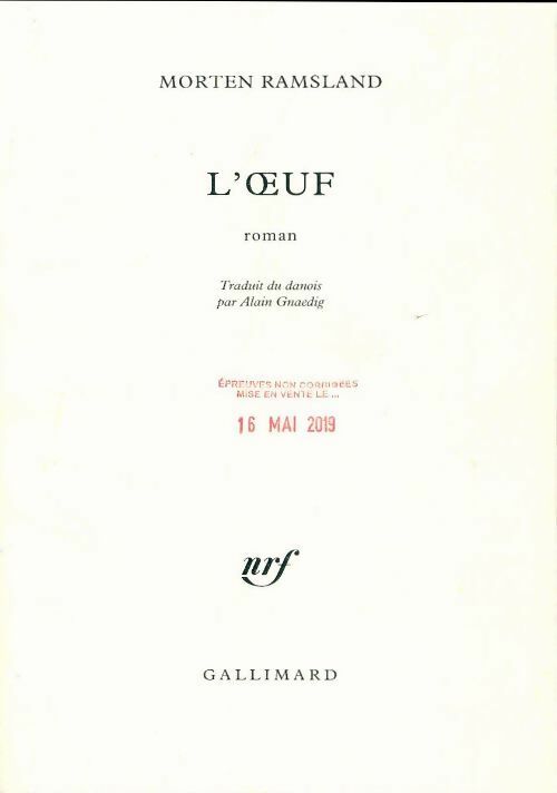 Livrenpoche : L'oeuf - Morten Ramsland - Livre