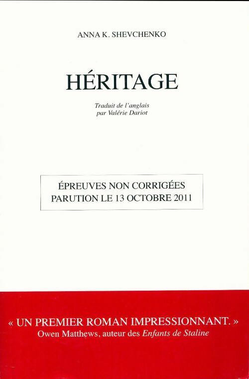 Livrenpoche : Héritage - Anna Shevchenko - Livre