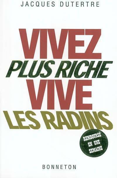 Livrenpoche : Vivez plus riche vive les radins - Jacques Dutertre - Livre