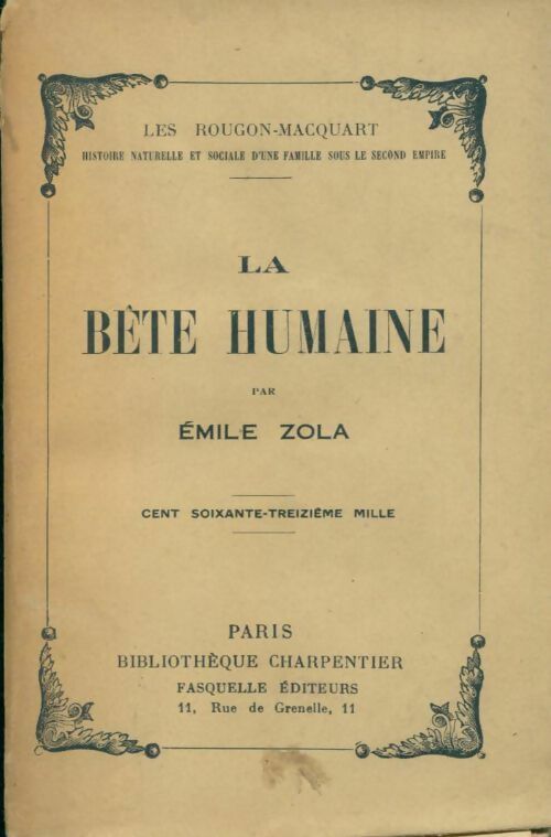Livrenpoche : La bête humaine - Emile Zola - Livre