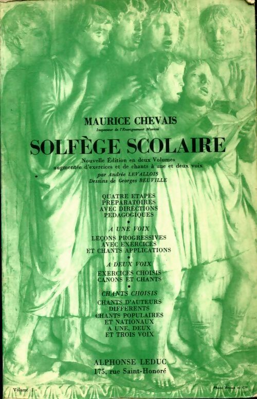 Livrenpoche : Solfège scolaire Tome I - Maurice Chevais - Livre
