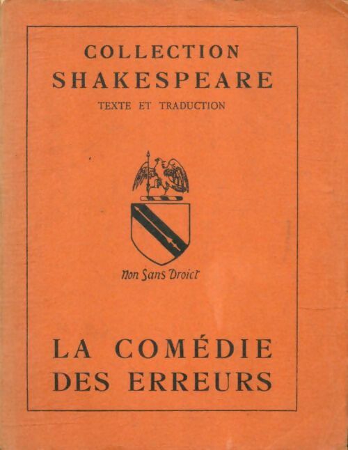 Livrenpoche : La comédie des erreurs - William Shakespeare - Livre