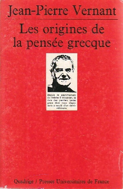 Livrenpoche : Les origines de la pensée grecque - Jean-Pierre Vernant - Livre