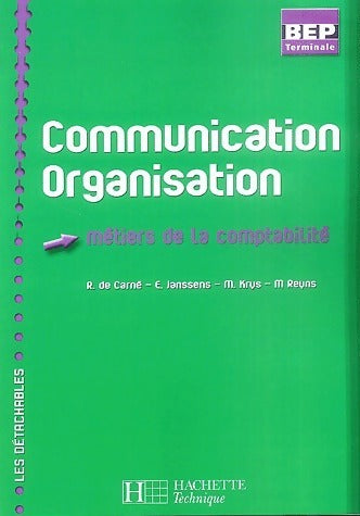 Communication organisation terminale BEP comptabilité - Collectif -  Les détachables - Livre