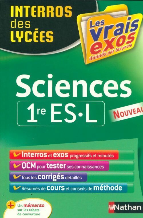 Livrenpoche : Sciences 1ères ES, L - Collectif - Livre