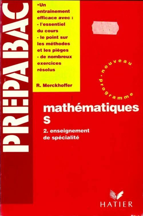 Livrenpoche : Mathématiques Terminale S Tome II : Enseignement de spécialité - René Merckhoffer - Livre