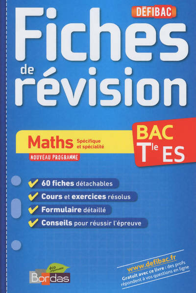 Livrenpoche : Maths Terminales ES - Fabien Aoustin - Livre
