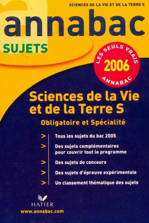 Livrenpoche : Sciences de la vie et de la terre Terminale S sujets 2006 - Jacques Bergeron - Livre