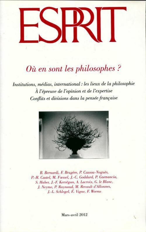 Livrenpoche : Esprit mars-avril 2012 : Où en sont les philosphes ? - Collectif - Livre