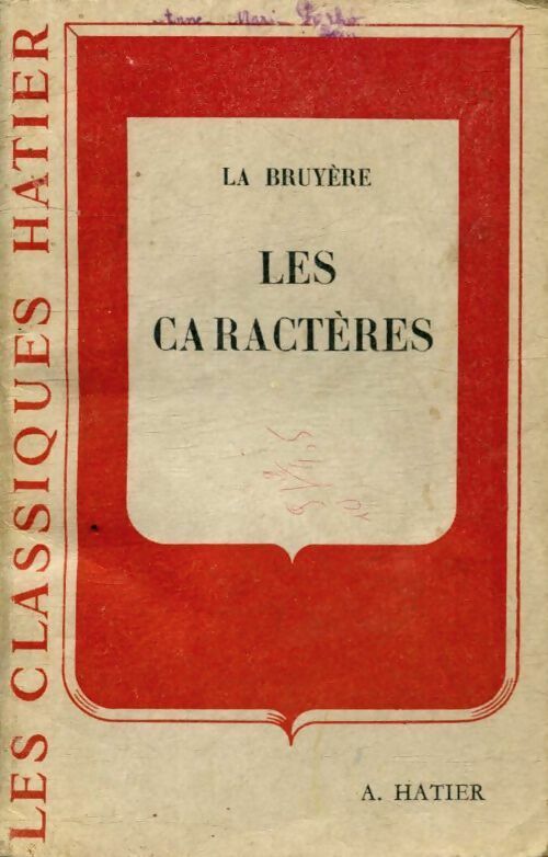 Livrenpoche : Les caractères - Jean De la Bruyère - Livre