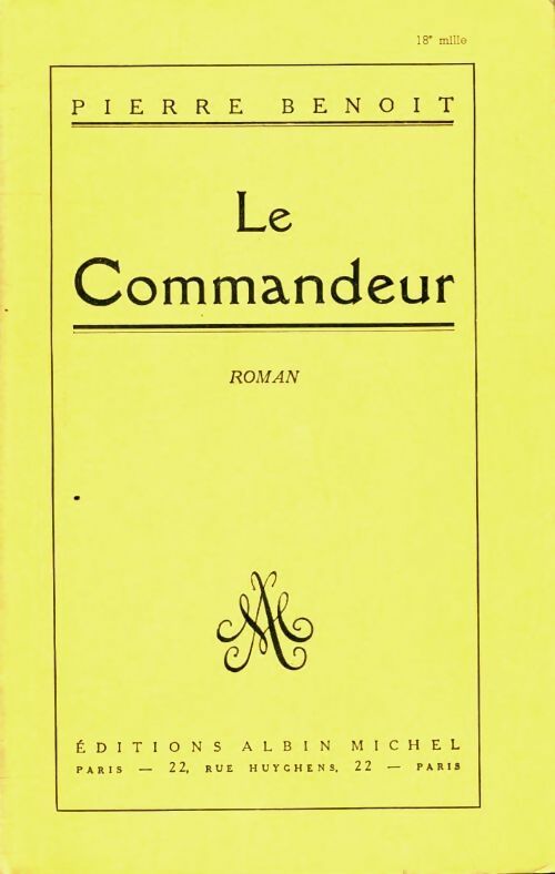 Livrenpoche : Le commandeur - Pierre Benoit - Livre