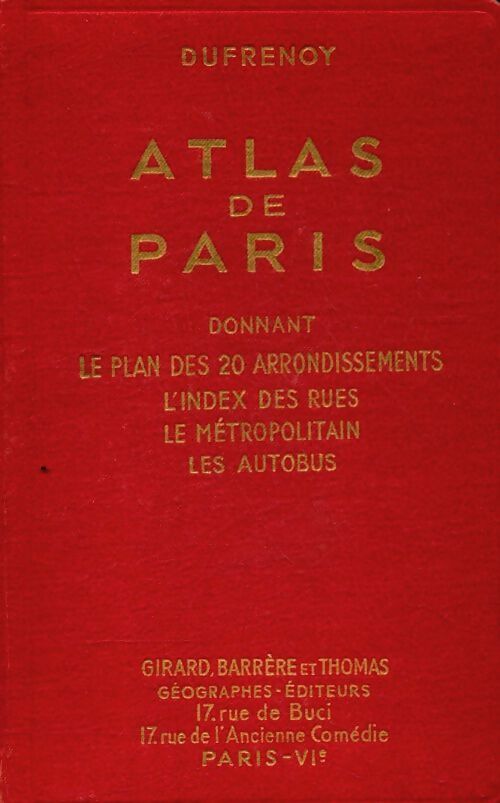 Atlas de Paris - Dufrénoy -  Girard et cie - Livre