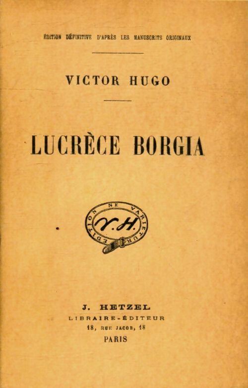 Livrenpoche : Lucrèce Borgia - Victor Hugo - Livre