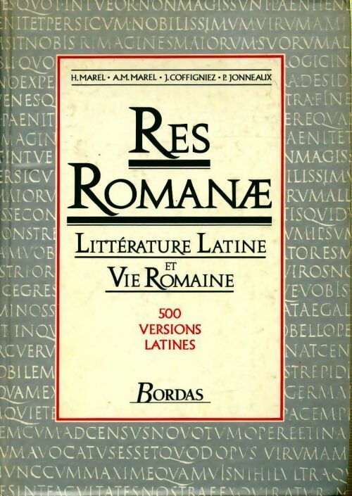 Livrenpoche : Res romanae. Littérature latine et vie romaine - Collectif - Livre