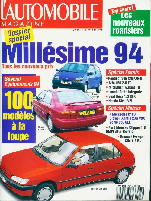 Livrenpoche : L'automobile magazine n°565 : Millésime 94 - Collectif - Livre