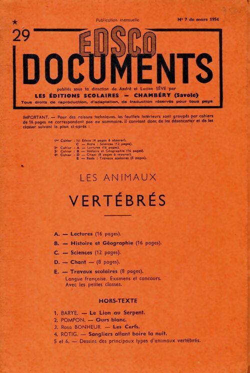Livrenpoche : Les vertébrés - Collectif - Livre