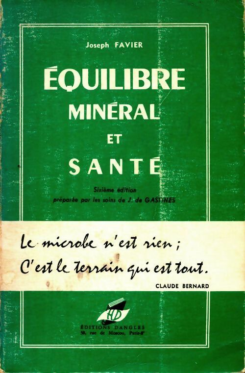 Livrenpoche : Équilibre minéral et santé - Joseph Favier - Livre